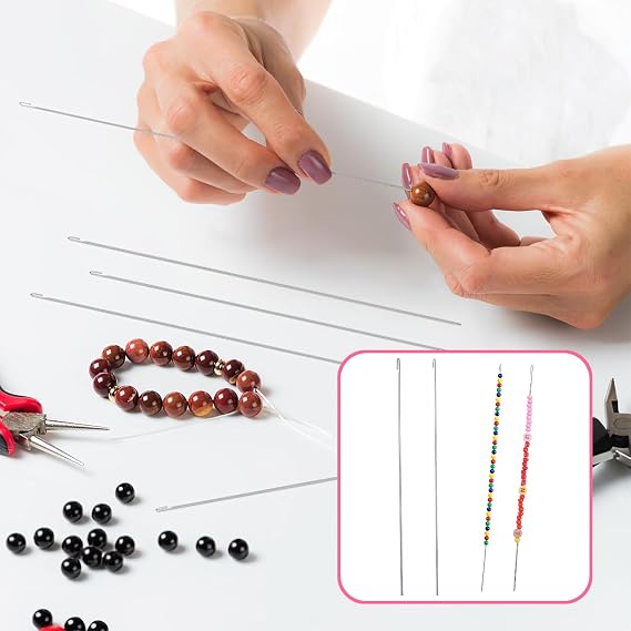 4PCS Bead Threader for Seed Bead,4 Thickness Styles Beading Needles for Beaded Bracelets,Necklaces,DIY Handmade