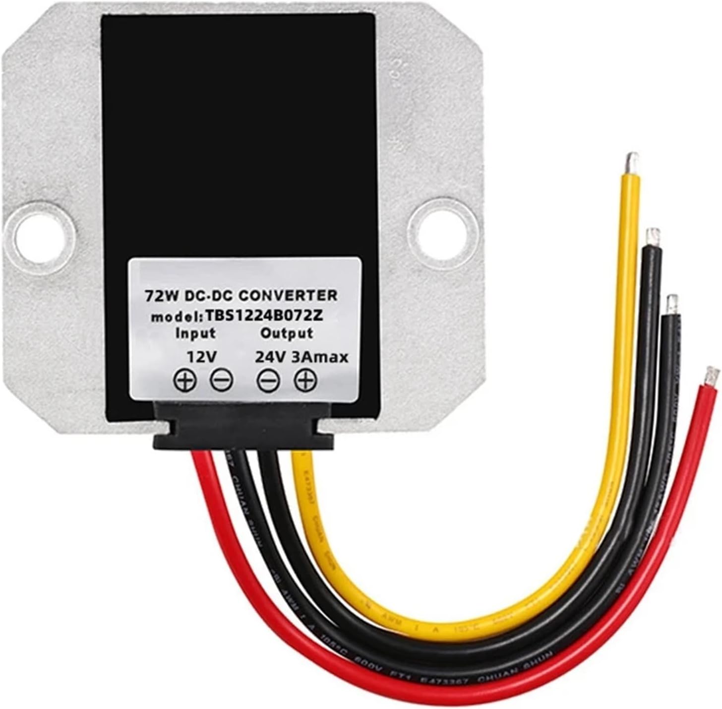 B50C DC-DC Transverter 12V Step Up to 24V 3a 72W Car Power Converter Regulator Waterproof Universal Converter