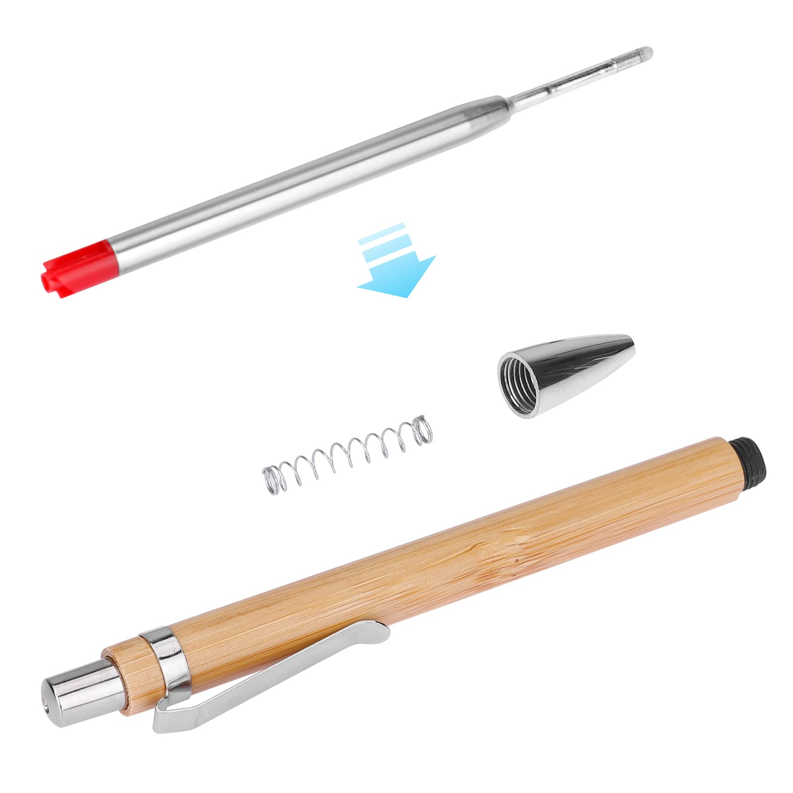 24 Ricariche Per Penna A Sfera Metallo ENLACE – Formato G2, Punta Media 1.0 Mm, Inchiostro Blu. Mine Scorrevoli Per Ufficio, Scuola E Casa, Confezione Multipla. - 3
