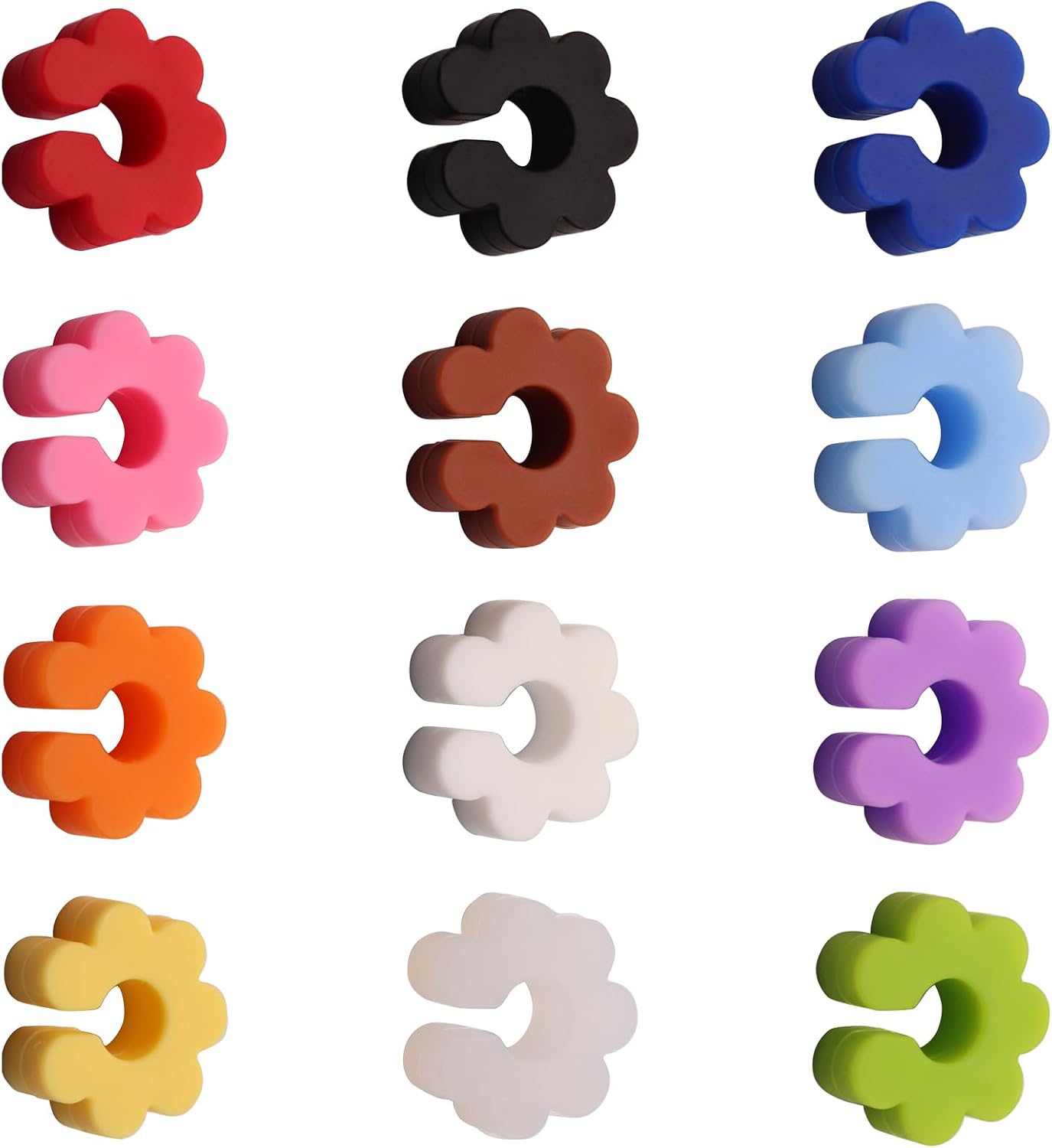 12 Pcs Wine Glass Charms, Drink Markers for Wine Glasses, Champagne Flutes, and Cocktails, Party Drink Identifiers