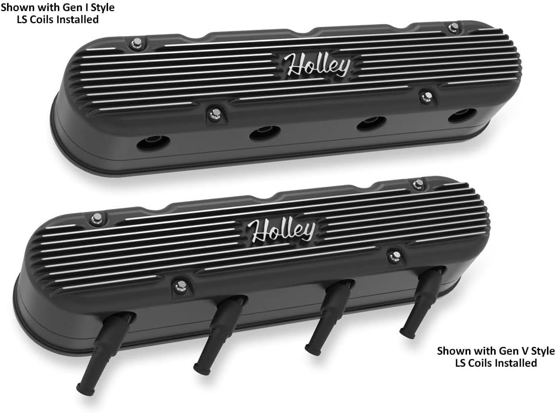 Holley 2-Piece Cast Alum. V/C, Satin Blk Finsh