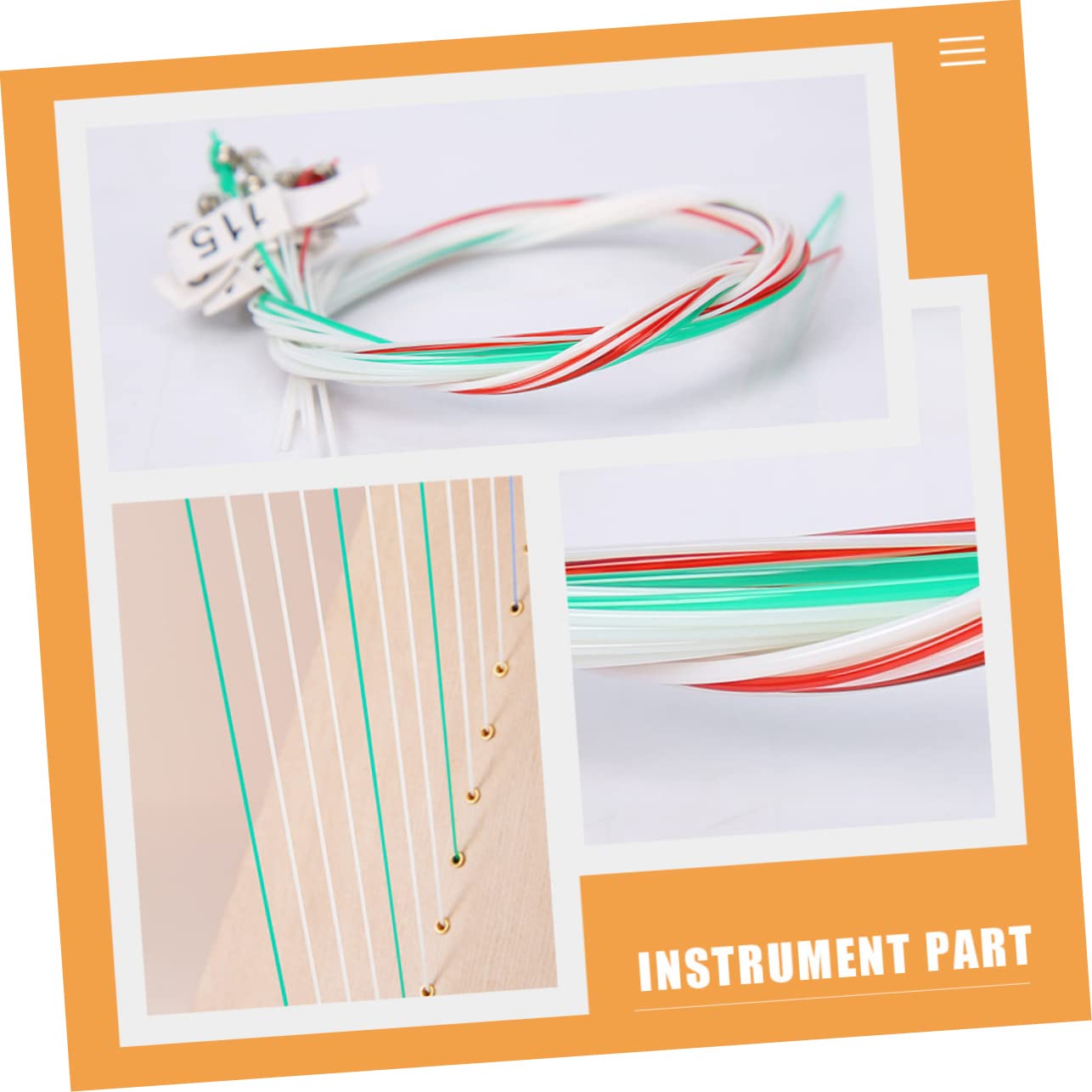ibasenice 5 Sets Lyra Harp String Parts Nylon Strings Kit Für Ersatz Und Benutzerfreundlich Für Instrumente