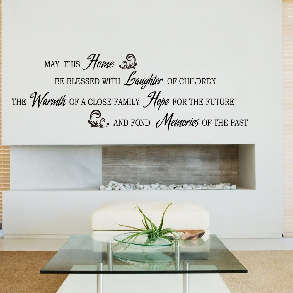 Make This Home Be Blessed Vinyl Home Decal Inspiratioanl Lettering Wall Words Quotes Graphics Murals Art Home decor Dark Brown