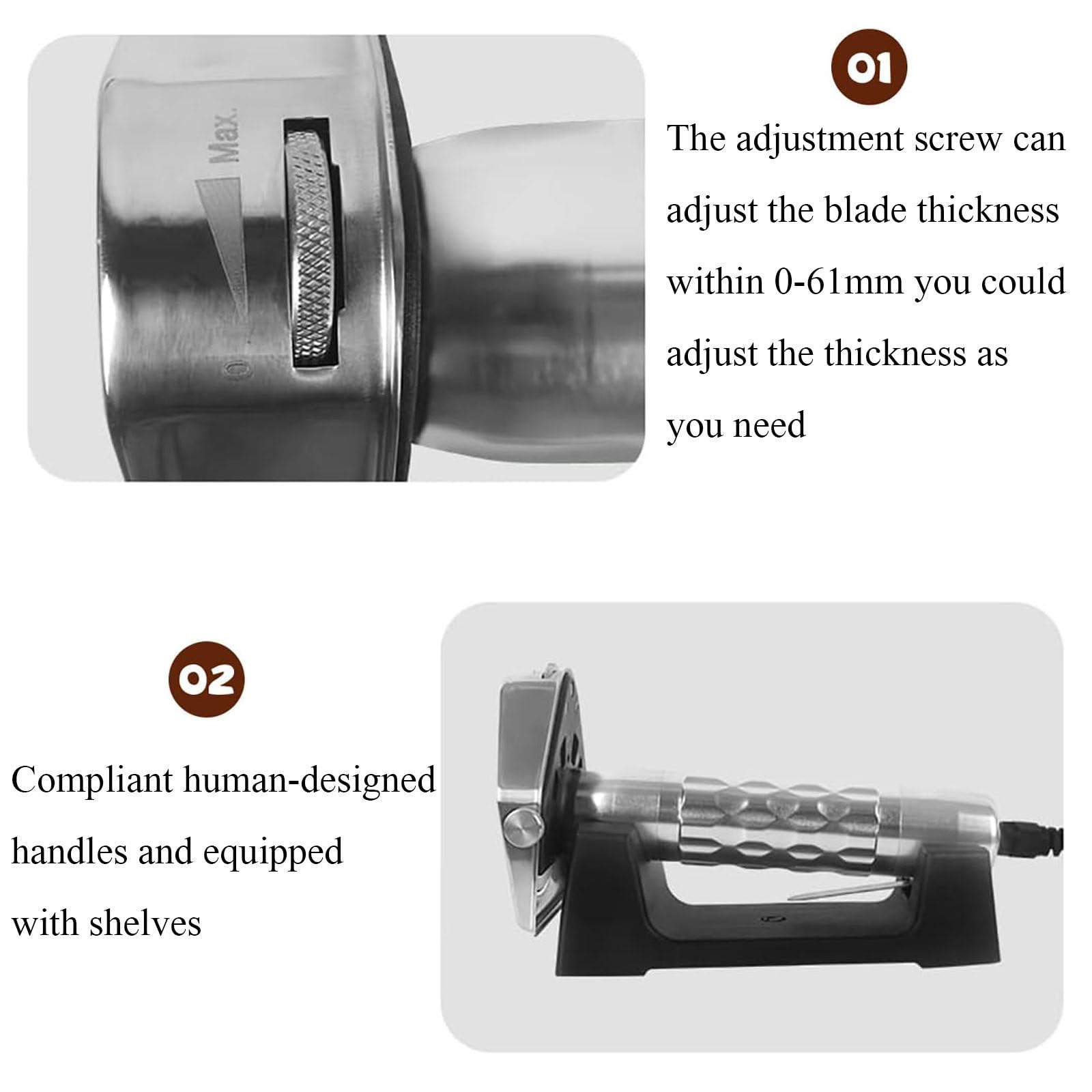 Amazon | ケバブカッター、電気ケバブナイフ、ステンレス鋼商業肉