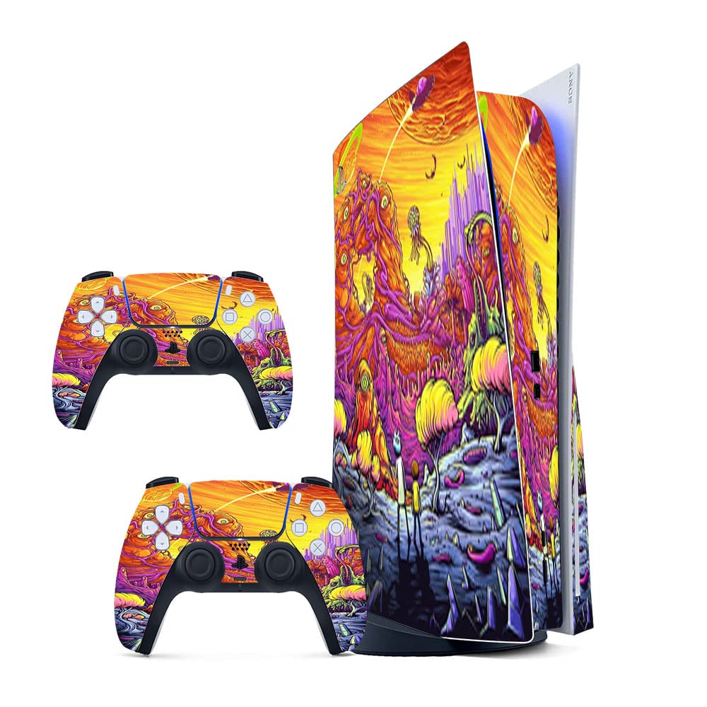 GADGETS WRAP Printed Vinyl Skin Sticker Decal for Sony PS5 PlayStation 5 Disc Edition Console & 2 Controller (Skin Only, Console & Controller not Included.) - Rick and Morty 6 Multicolor (B0BW3V5M6T) Amazon Price History, Amazon Price Tracker