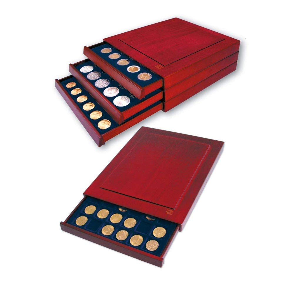Safe 6830 Nova Element ekskluzywne drewniane pudełko na monety na 30 monet o średnicy 30 mm