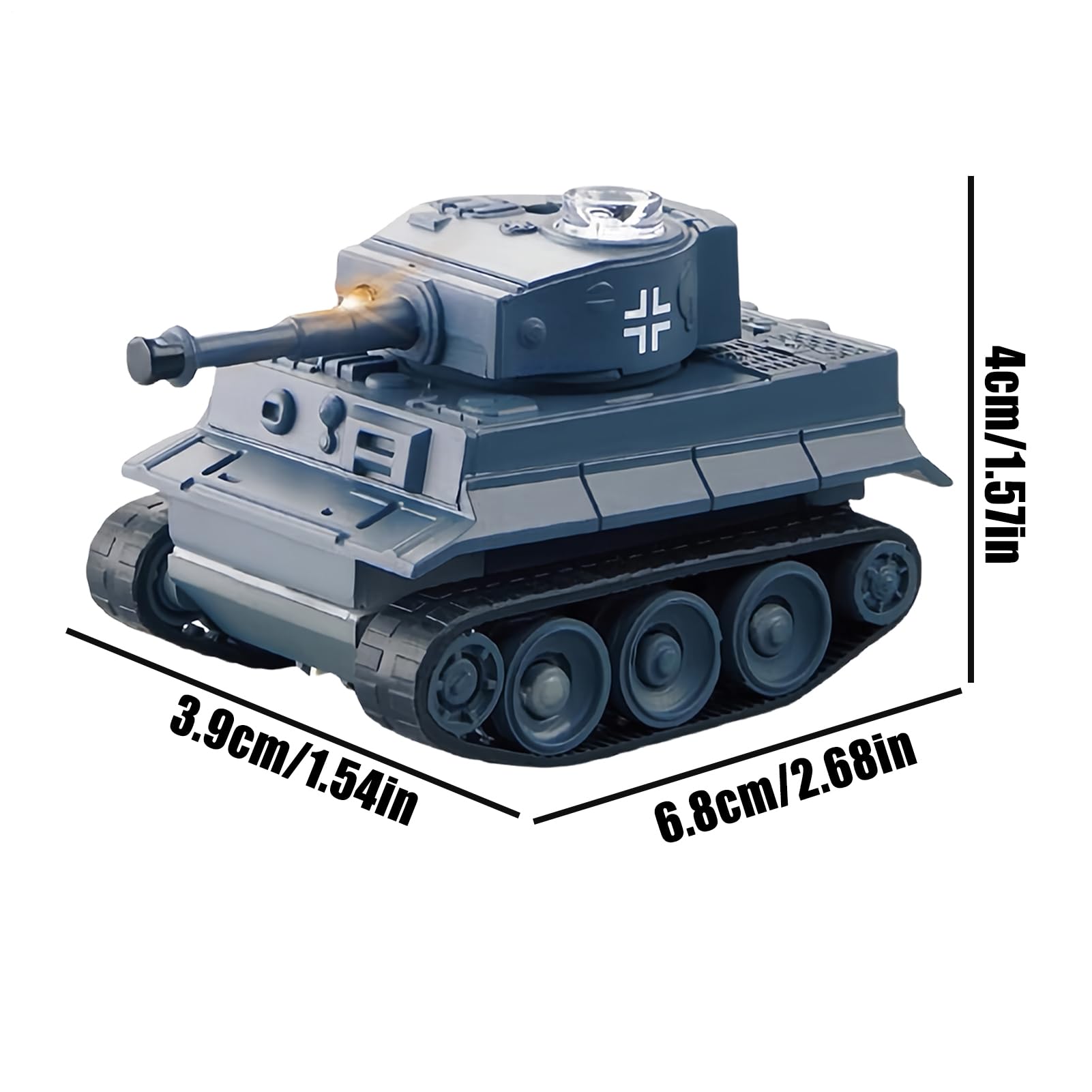 RC Tank, Educational Battle Tank Toy, Mini Remote Control Interactive Vehicle for STEM Learning and Indoor Play in Bedroom Living Room Playroom for Boys Girls Kids Family Game Use 2.68x1.57x1.54in