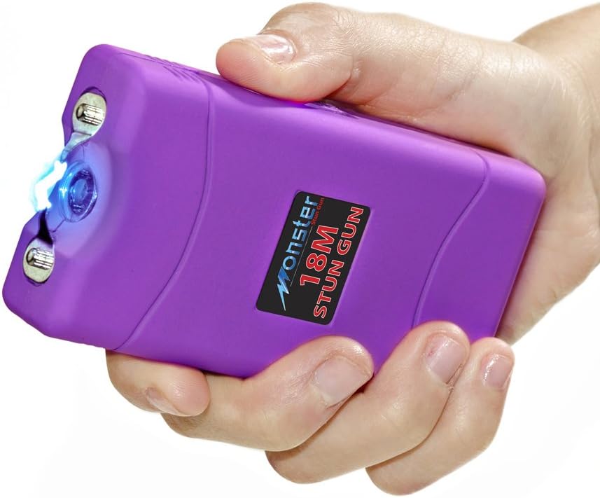 Rechargeable Stun Gun Flashlight with Safety Switch, Fierce Power and Sound