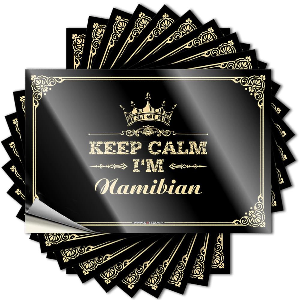 Tattoo Upgrades Easy Apply | Keep Calm I'm Namibian Assorted Laptop Peel and Stick(12X18CM)