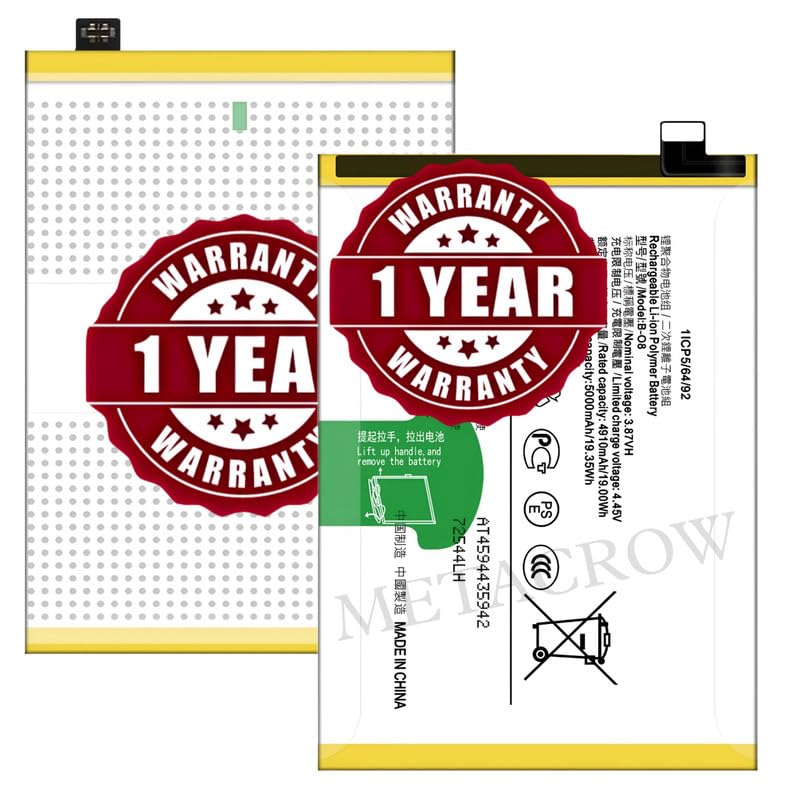 Image of Original B-O8 Battery Compatible with Vivo Y31 2021 (V2036) - (5000mAh) - 1 Year Warranty CD3