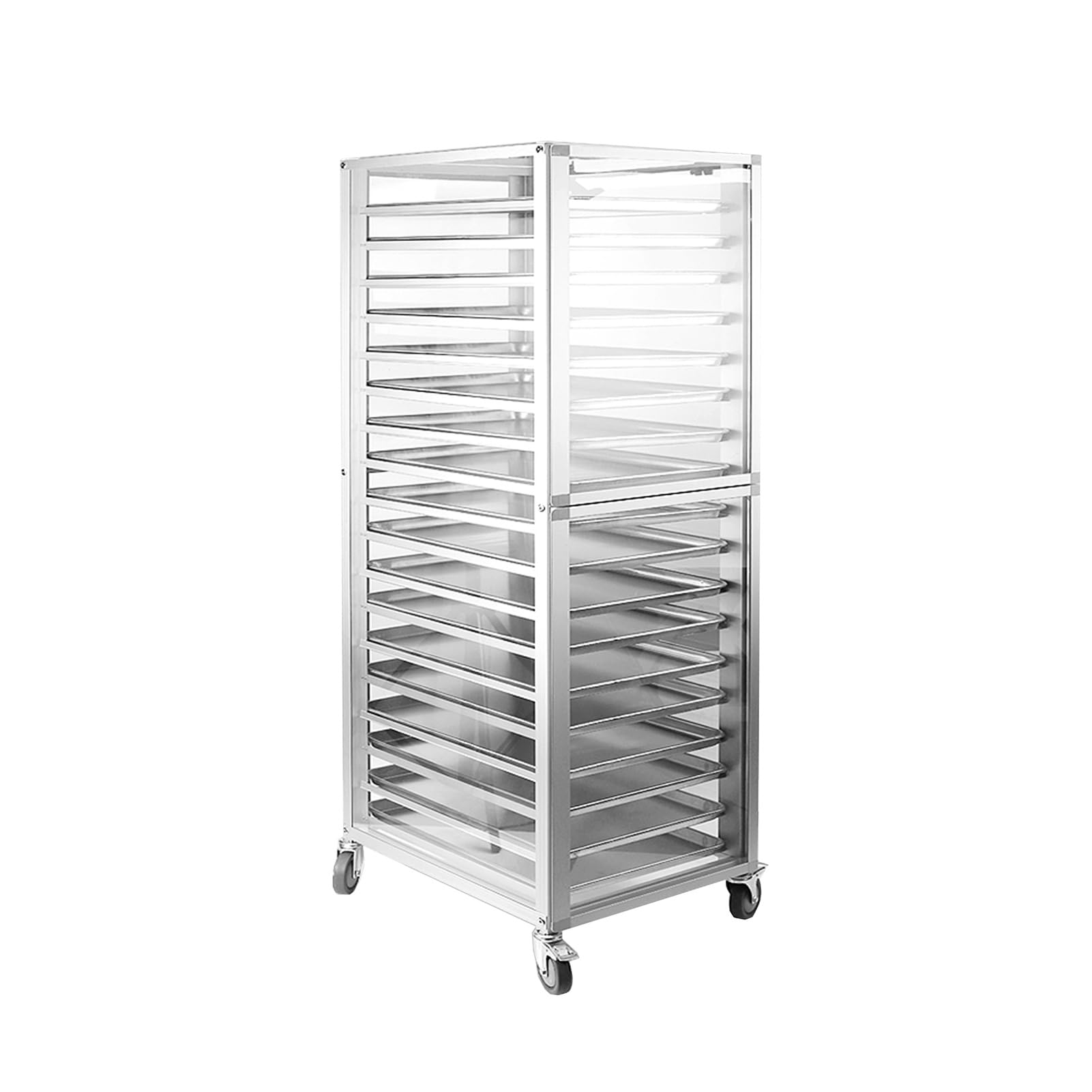 Carrello Porta Teglie For Panini A 18 Ripiani Con Ruote, Supporto Regolabile In Lega Di Alluminio For Teglie, Carrello Portaoggetti Da Cucina Commerciale For Teglie