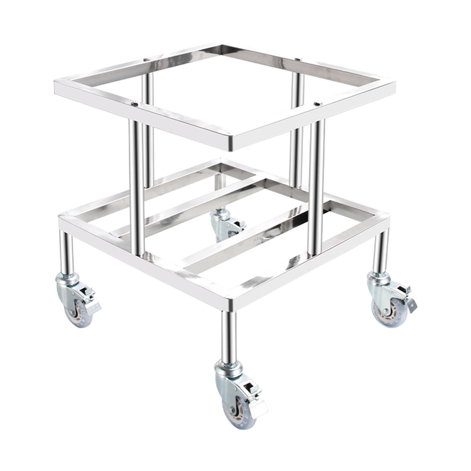 Carro de Acero Resistente para bidones con diseño antivuelco, Soporte móvil Aislado para Cubos de Basura, bombonas de Gas, ollas y macetas, Estante Base de Cocina.