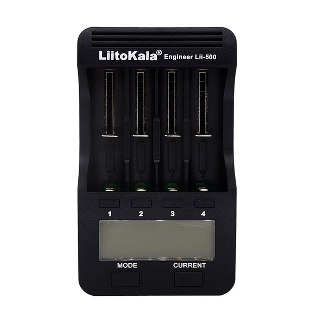 LiitoKalaLii-500 Intelligent BatterySmartw/ 4 Battery Slots LCD Display for Ni-MHLi-ion Rechargeable BatteriesPlug