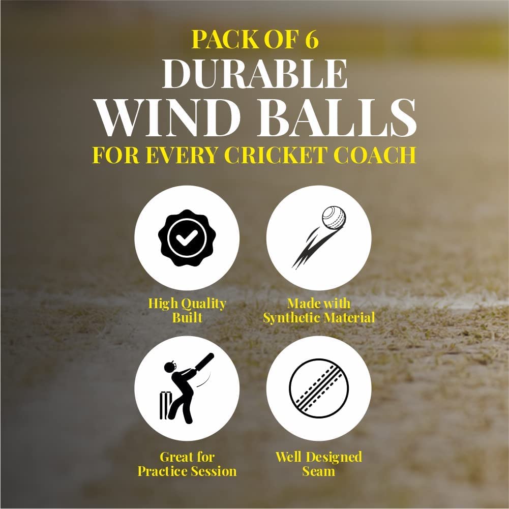 MARIB Wind Cricket Balls - Indoor & Outdoor Soft Training Cricket Ball for Coaching Practice