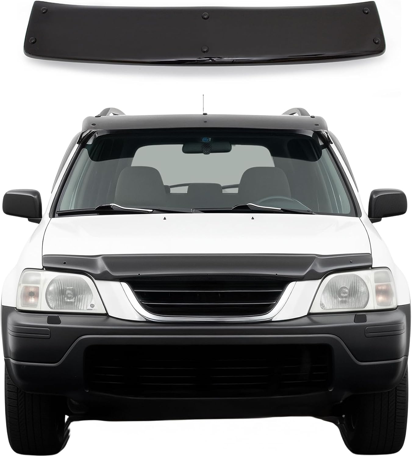 OMAC Front Windshield Sun Visor Protector for Honda CR-V 1997-2001 Acrylic Smoke