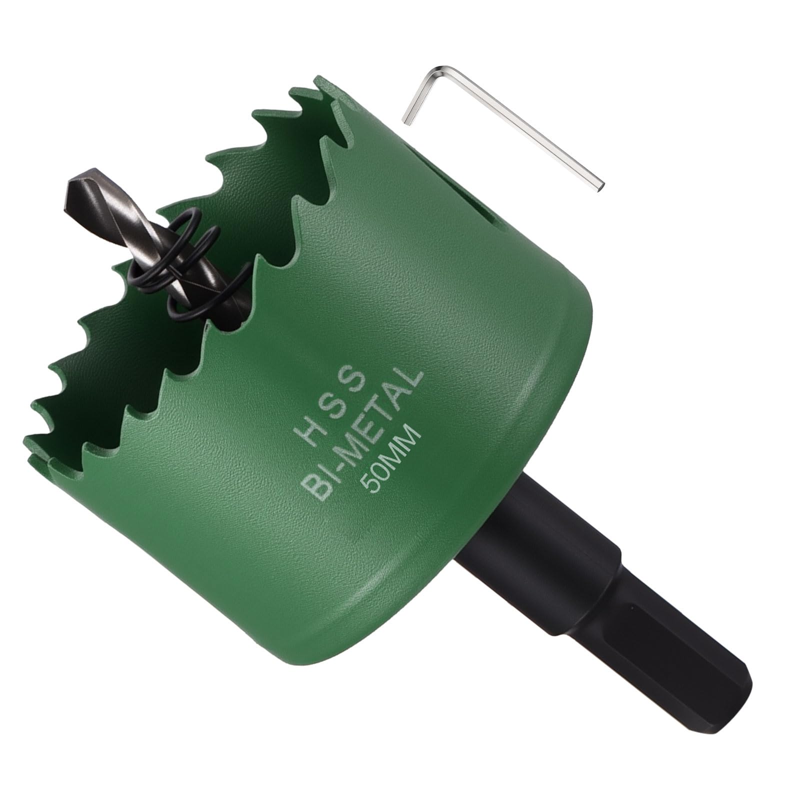 METALLIXITY Bi-Metal Hole Saw 1-31/32", M42 HSS Circular Head 50mm Hole Cutter with Center Drill Bit