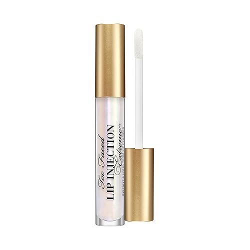 Too Faced Lip Injection Extreme Lip Plumper Gloss | Hydrating, Glossy, & Helps Volume Appear Fuller Over Time - 01 Original (Clear) - Full Size - 0.14 Fl Oz