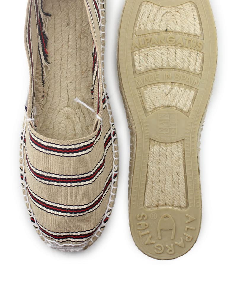 Espadrilles Couleur Corde avec Rayures