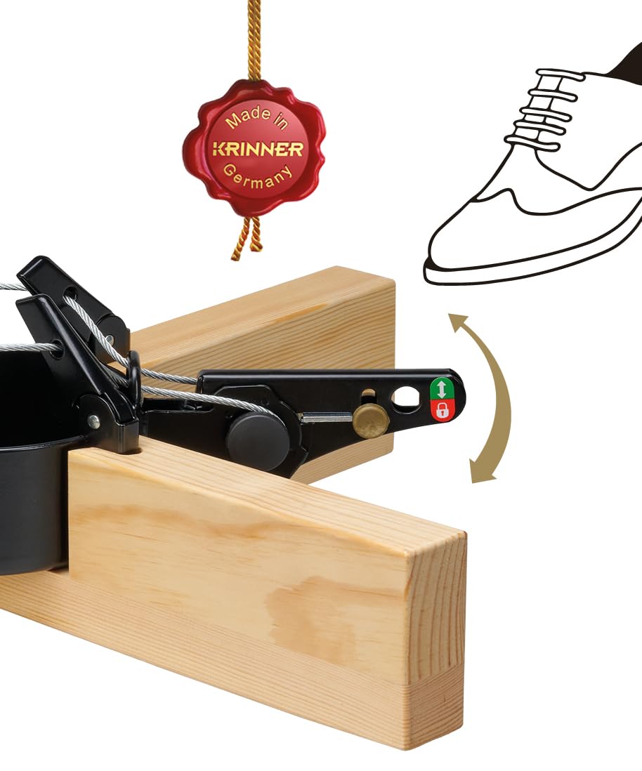 Krinner Design Christbaumständer Kopenhagen Kiefer Holz Weihnachtsbaumständer 50cm für Baumhöhen bis max. 2,5m mit Rundum-Einseil-Technik