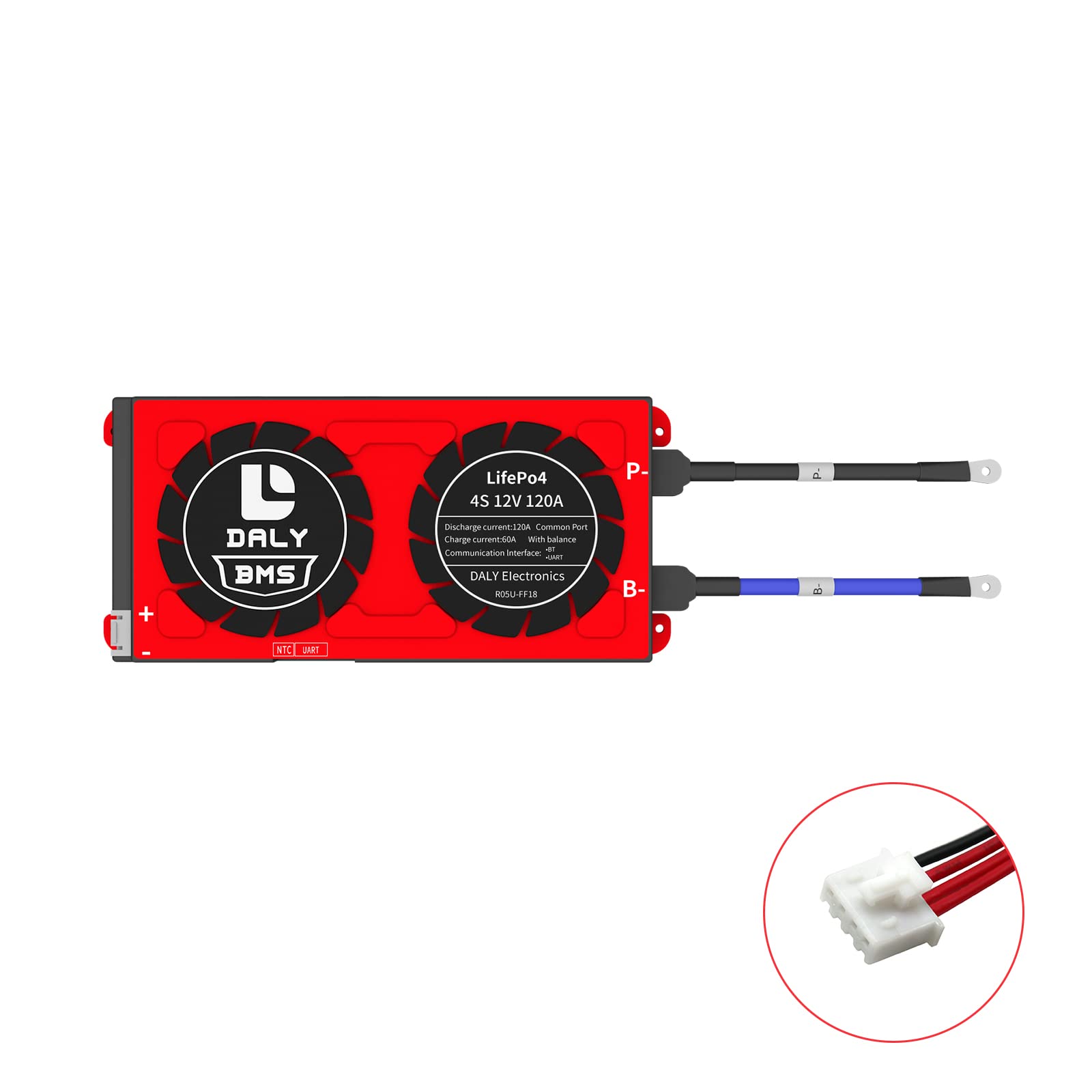Batteria per auto elettrica 4S ~ 24S 30~250A per moto, controllo personalizzato con taglio a bassa temperatura, per scooter elettrico Smart BMS (LIFEPO4 4S 12V, 120A UART+BT)