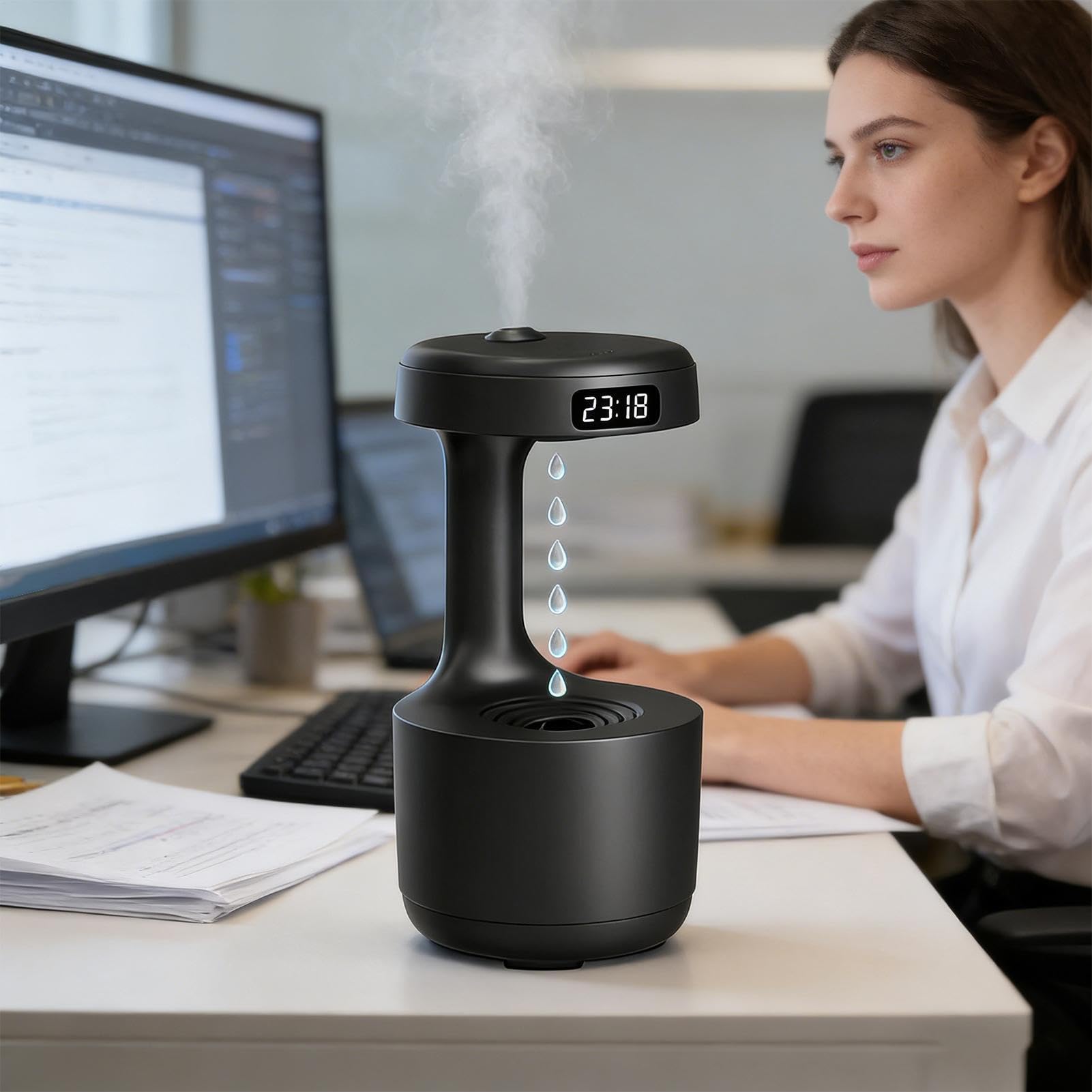 Umidificatori da scrivania per ufficio, di idratazione compatto d'aria, unità di idratazione personale silenziosa, emettitore di umidità a lunga durata per studio, soggiorno, comodino, viaggi