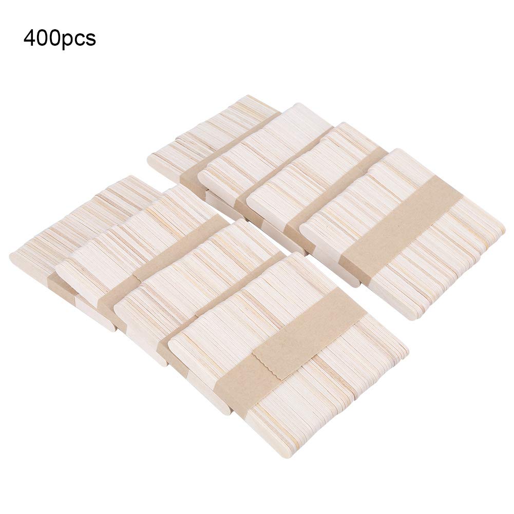 3.7 Inch Popsicle Stick Set 400 Pieces Wooden Ice Cream Sticks DIY Craft Sticks for DIY Projects