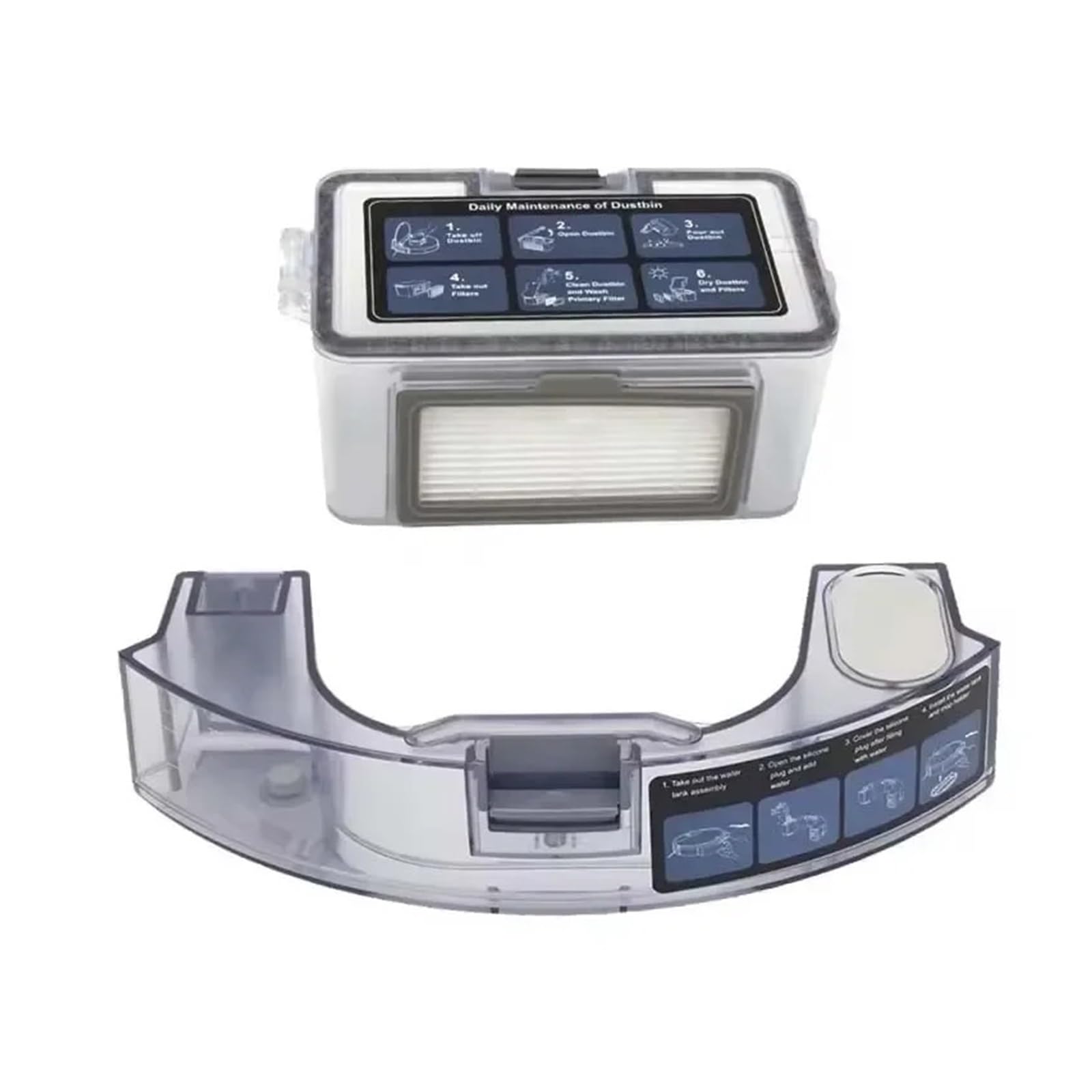 VRYBCNDHFT Water Tank/Dust Box, Compatible For Conga，999, Compatible For Kabum，Smart 100 Robot Parts