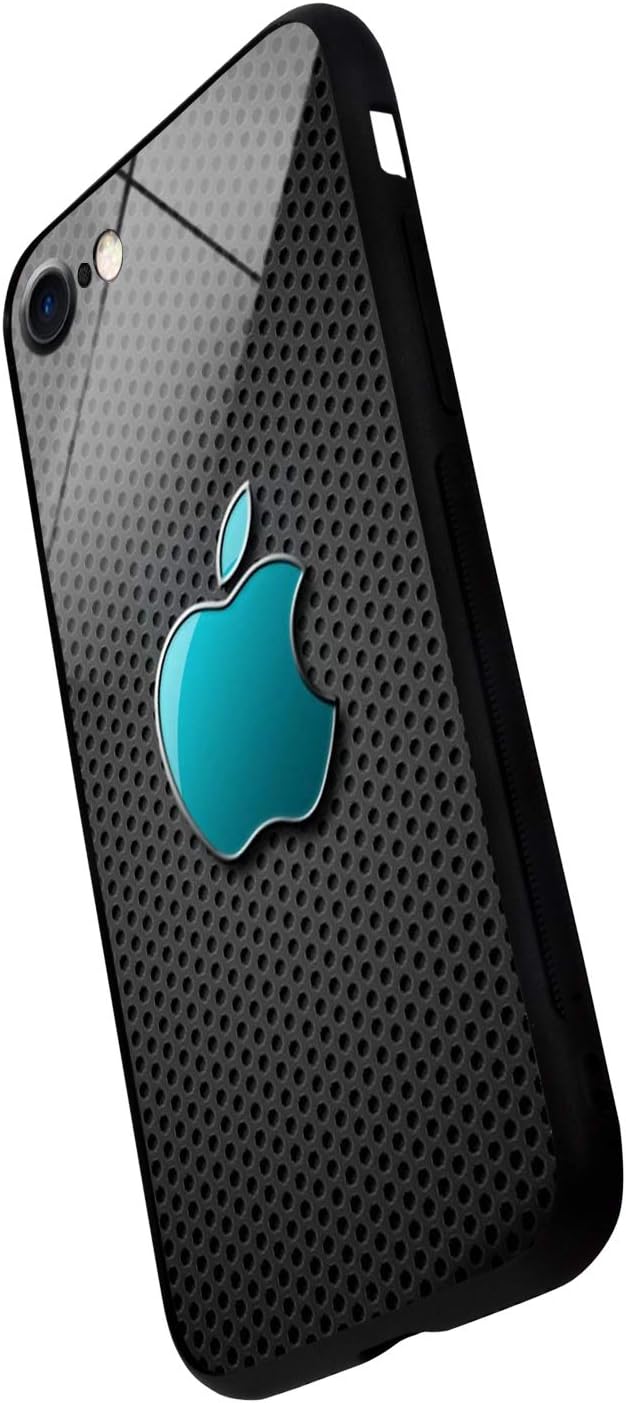 Pixelz - Apple Logo Glass Back case for Apple iPhone (Style 08) (iPhone7/8)