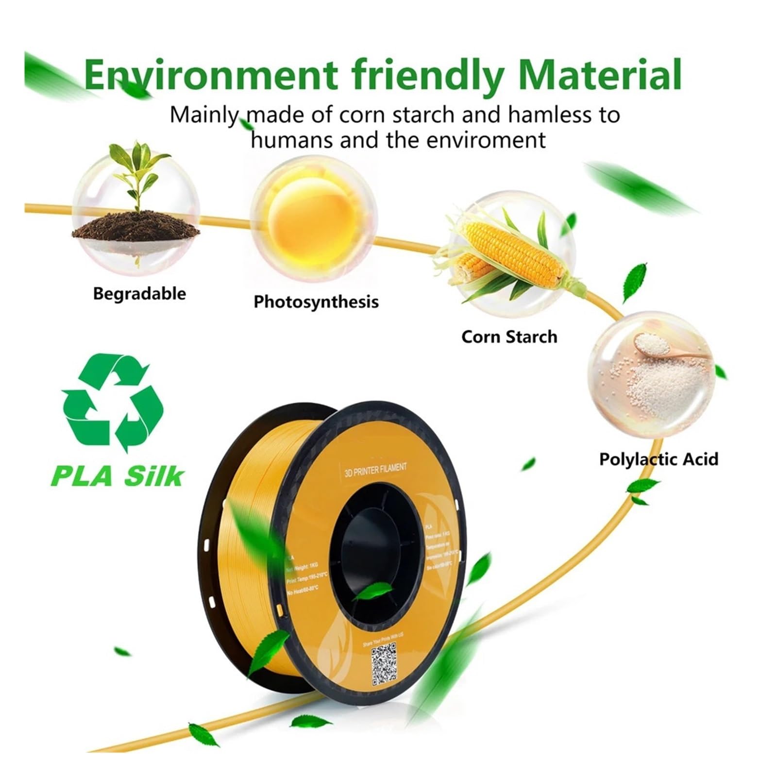 Filament do drukarki 3D 3 rolki jedwabny filament PLA 3 kg 1,75 mm gładki bez pęcherzyków filamenty do drukowania 3D (kolor: 3 kg mieszanka A)