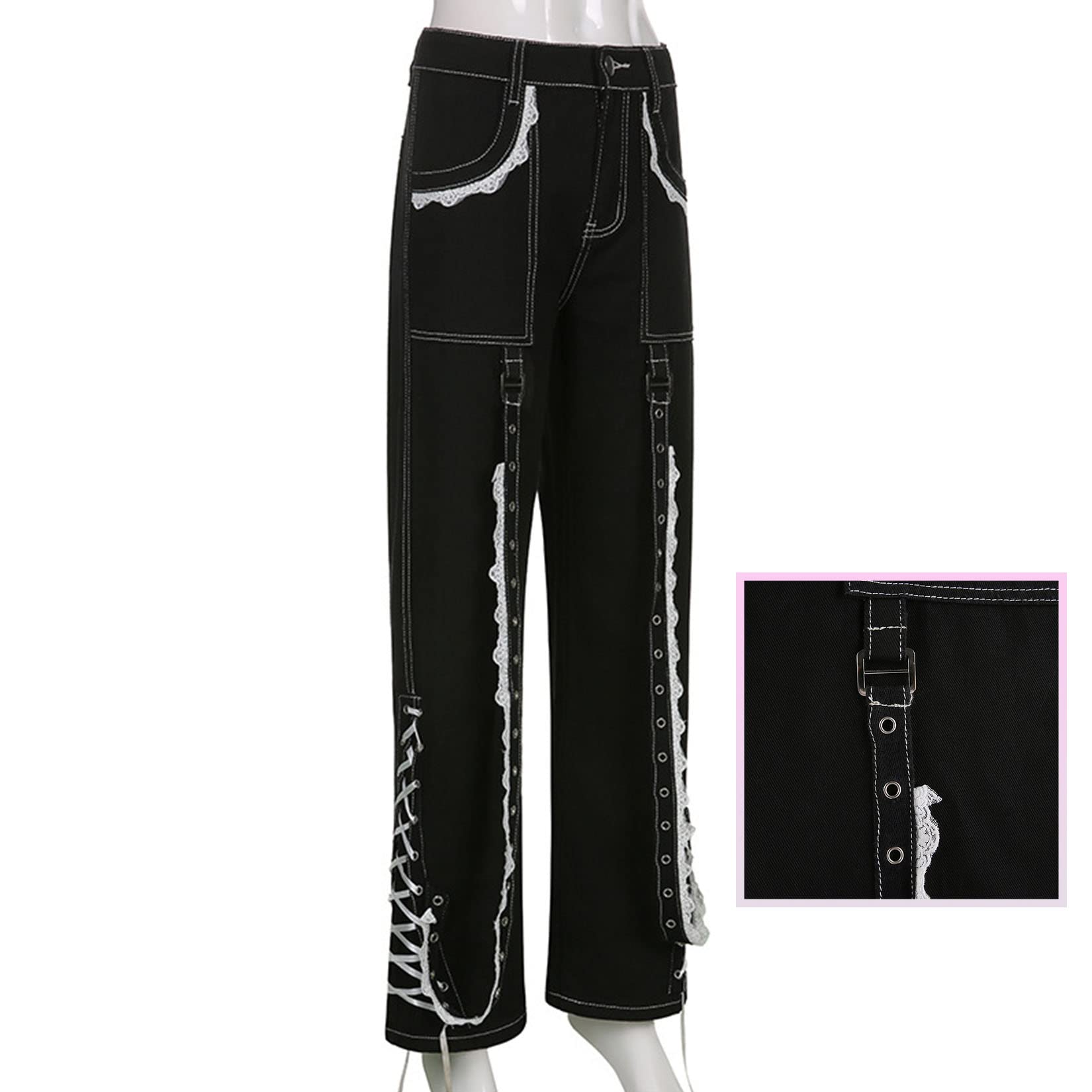 ✅y2k グランジ ゴシック パンク ロック ギミック カーゴパンツ 00s 黒 00s Japaneselabel gimmick cargo pant y2k - メルカリ