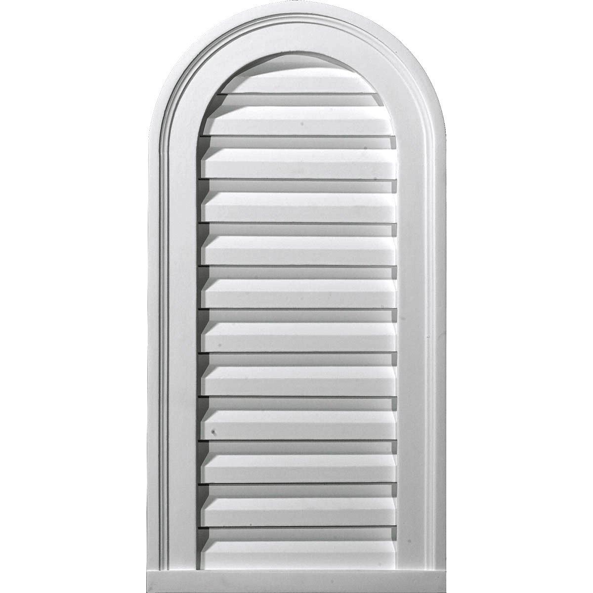 Ekena Millwork 12"W x 24"H x 1 7/8"P, Cathedral Gable Vent Louver, Non-Functional