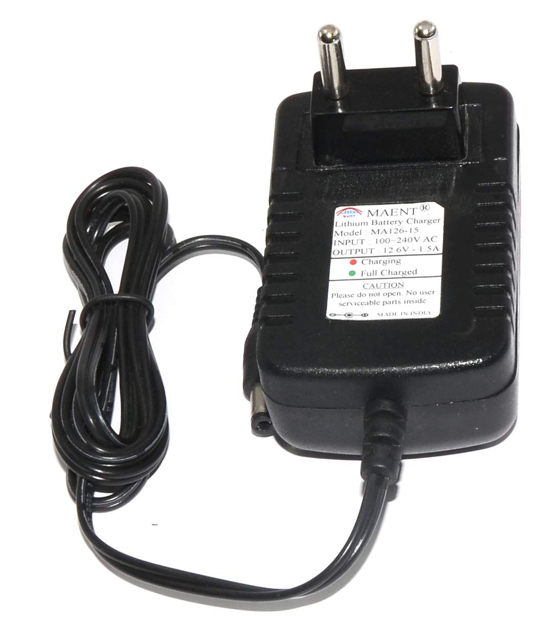 12.6V 12V 11.1V 18650 3S Lithium Battery Charger Constant Voltage Constant Current Plug DC 5.5MM Li-ion Lipo Lithium Polymer Charger with Indicator and Auto Cut Off (1.5A)-picture-18