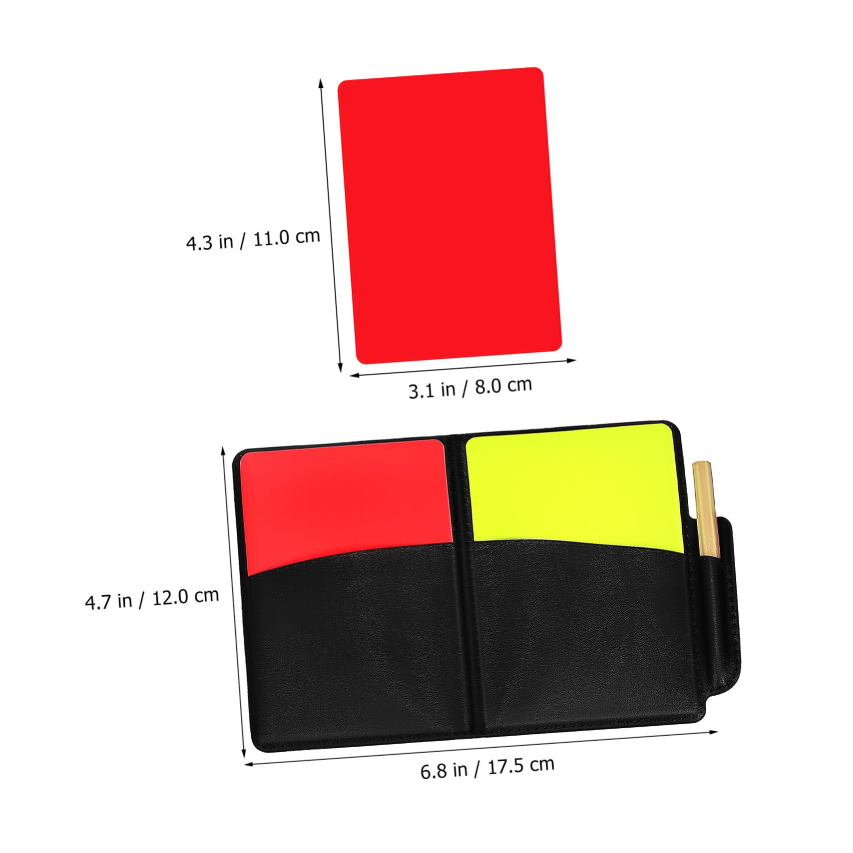 HEMOTON 2 Set fischio per Gli Allenatori Giallo Bandiere Rosse Carta Arbitro di Calcio cartellini Rossi e Gialli fischi dell'arbitro Carte da Calcio per arbitri Poliestere