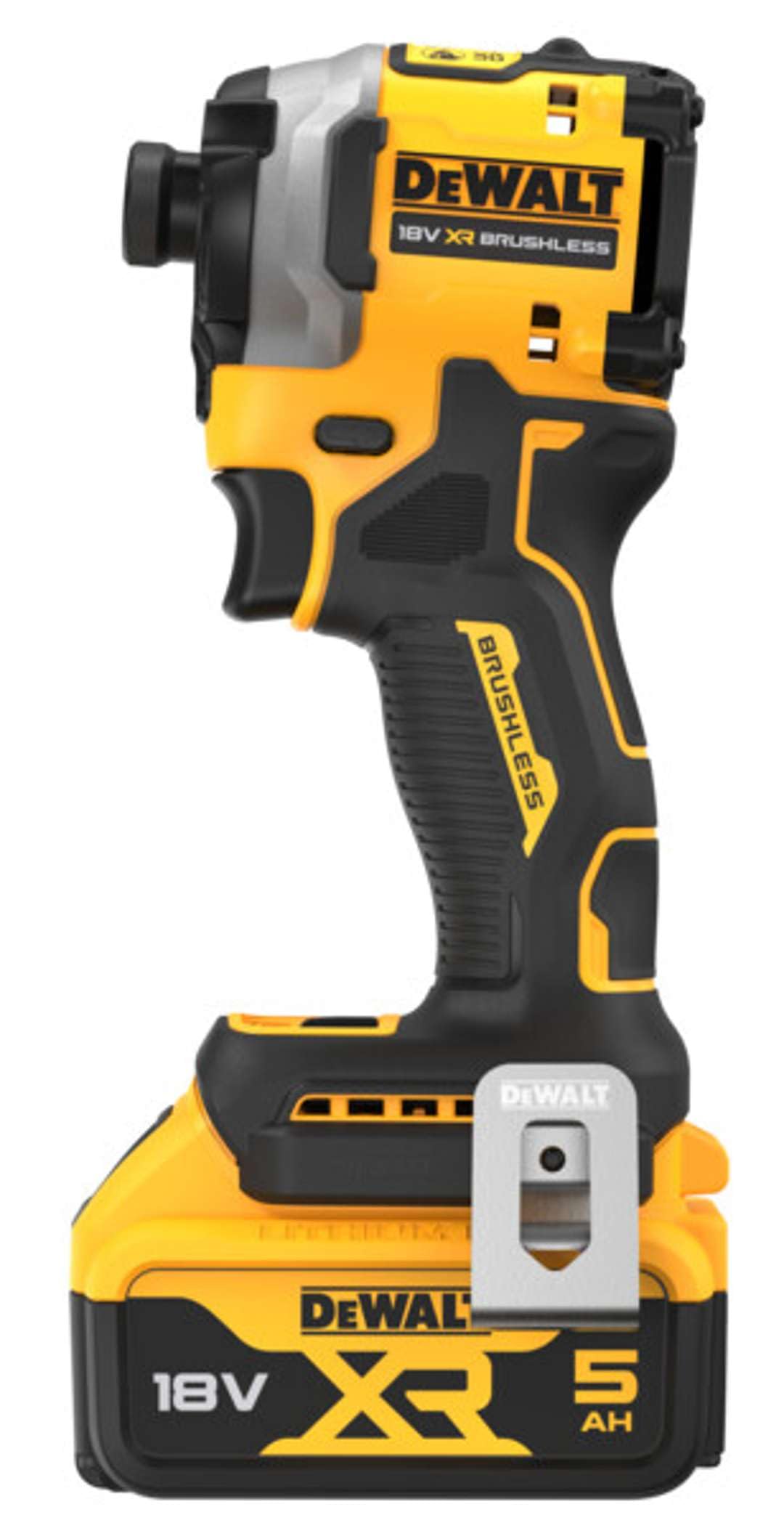 Dewalt Atornillador Impacto compacto sin escobillas XR 18V 1/4" 205Nm con 2 baterías Li-Ion 5Ah y maletín TSTAK