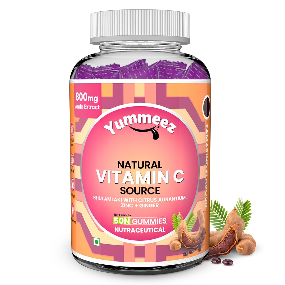 Naturyz Natural Vitamin C Gummies with Amla & Zinc | Immunity & Antioxidant Support | No Added Sugar, Plant-Based | No Ascorbic acid | Better Absorption & Bioavailability | Tasty Daily Wellness Supplement (Tamarind Flavour)- 50 gummies-picture-23