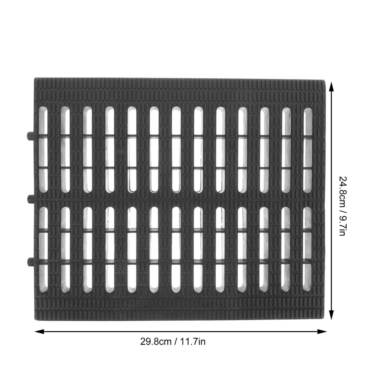 Tofficu Garden Drainage Grates 11.7 X 9.8 Inch Lightweight Plastic Grotto Cover for Kitchen and Outdoor Trench Drainage with Easy Installation - Image 2