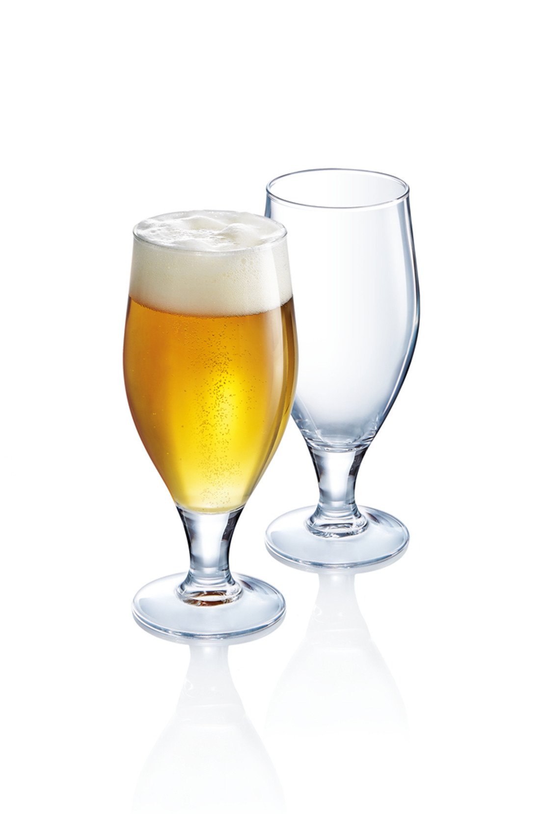 Incrizma Glassware - Imported Stemmed Beer Glass, Pack of 2, 380ml