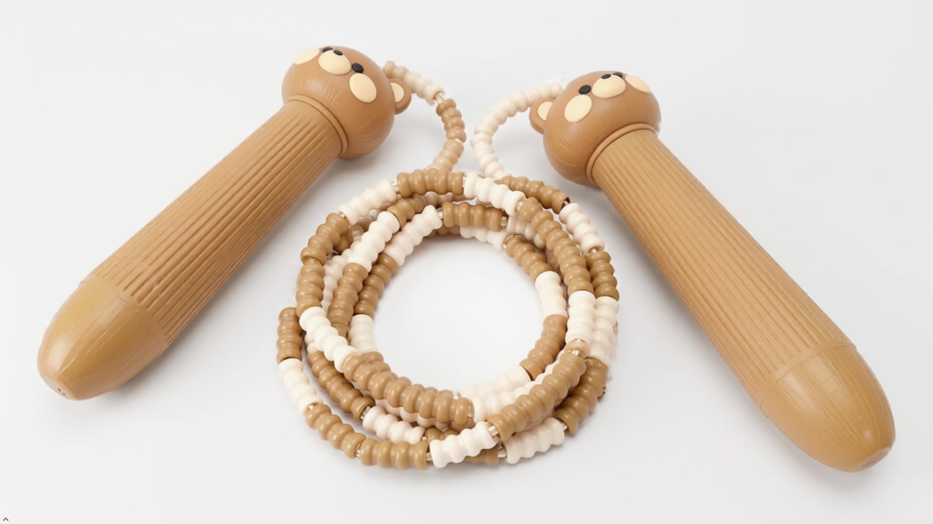 Kids Skipping Rope with Cute Bear Handles, Beaded Jump Rope for Children, Fun Outdoor Activity Toy-image-46