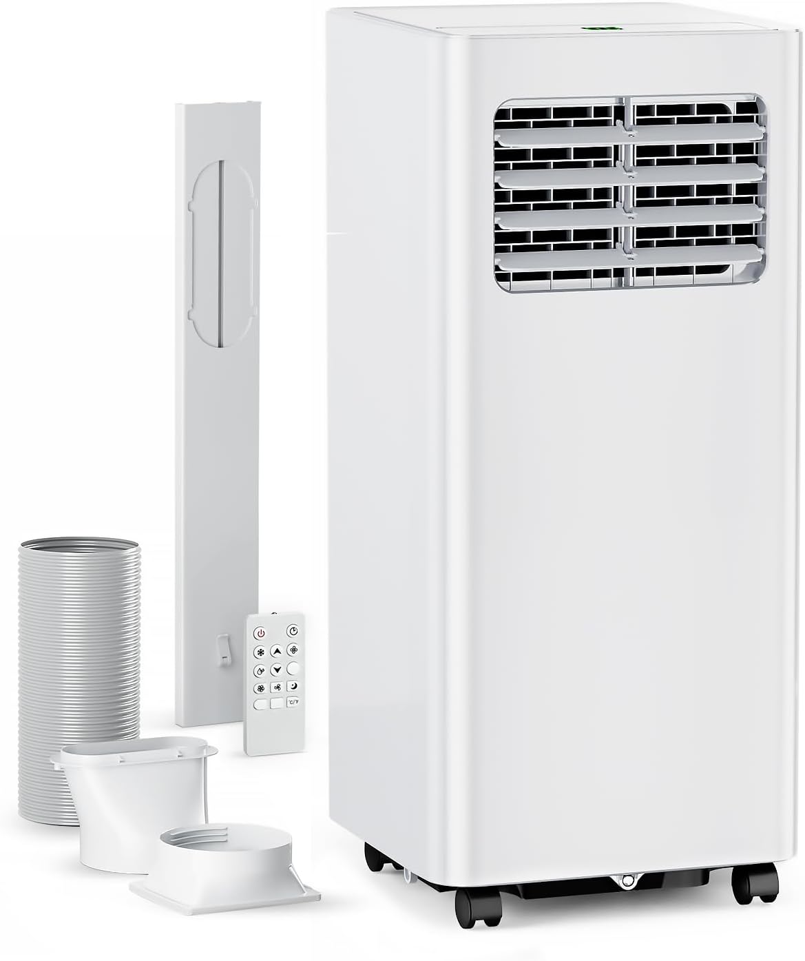 8000 BTU Portable Air Conditioners - Cools 350 Sq.Ft., 3-in-1 Portable AC Units for Rooms with Remote Control,Sleep Mode,24H Timer, AC Unit for Bedroom Apartment Dorms, Window Kit Included