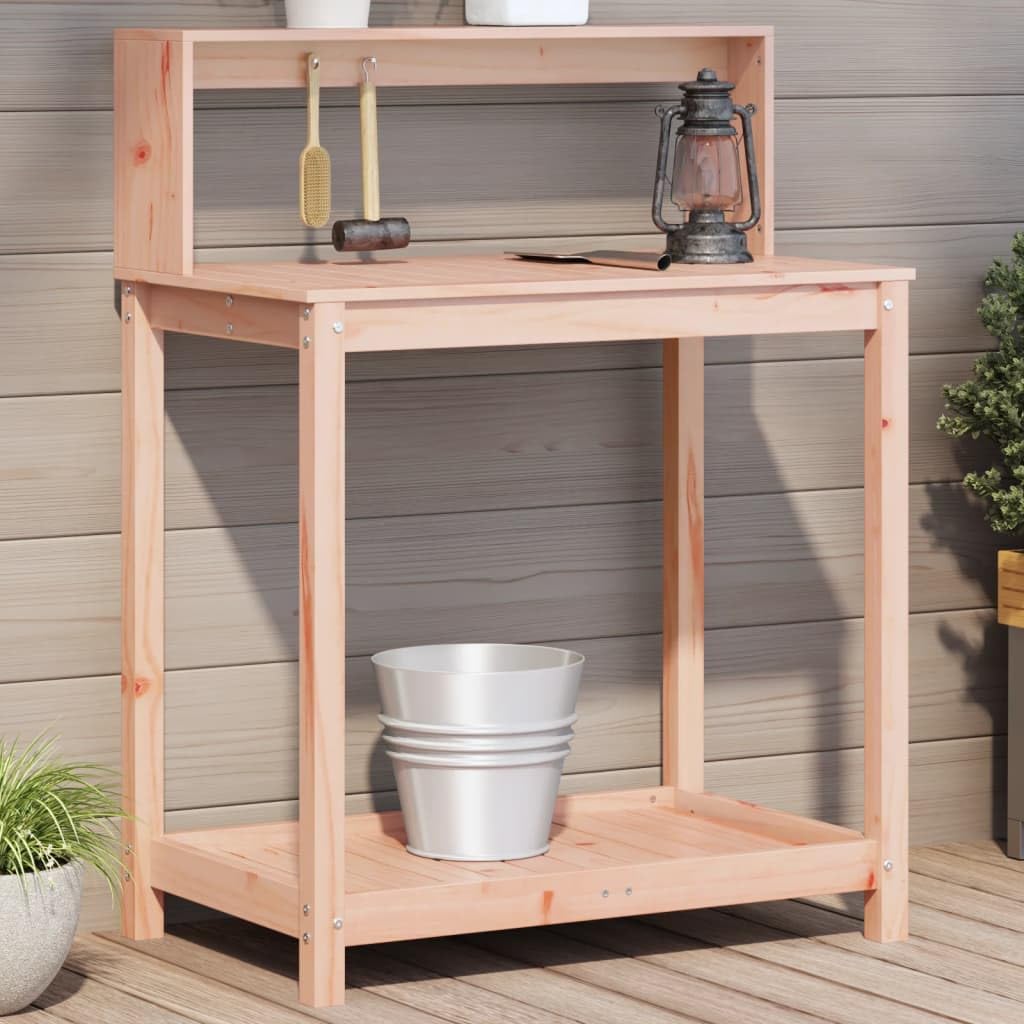 vidaXL Oppottafel met schappen 82,5x50x109,5 cm massief douglashout, tuinwerktafel, verpottafel, oppot tafel, ompottafel, oppottafel buiten