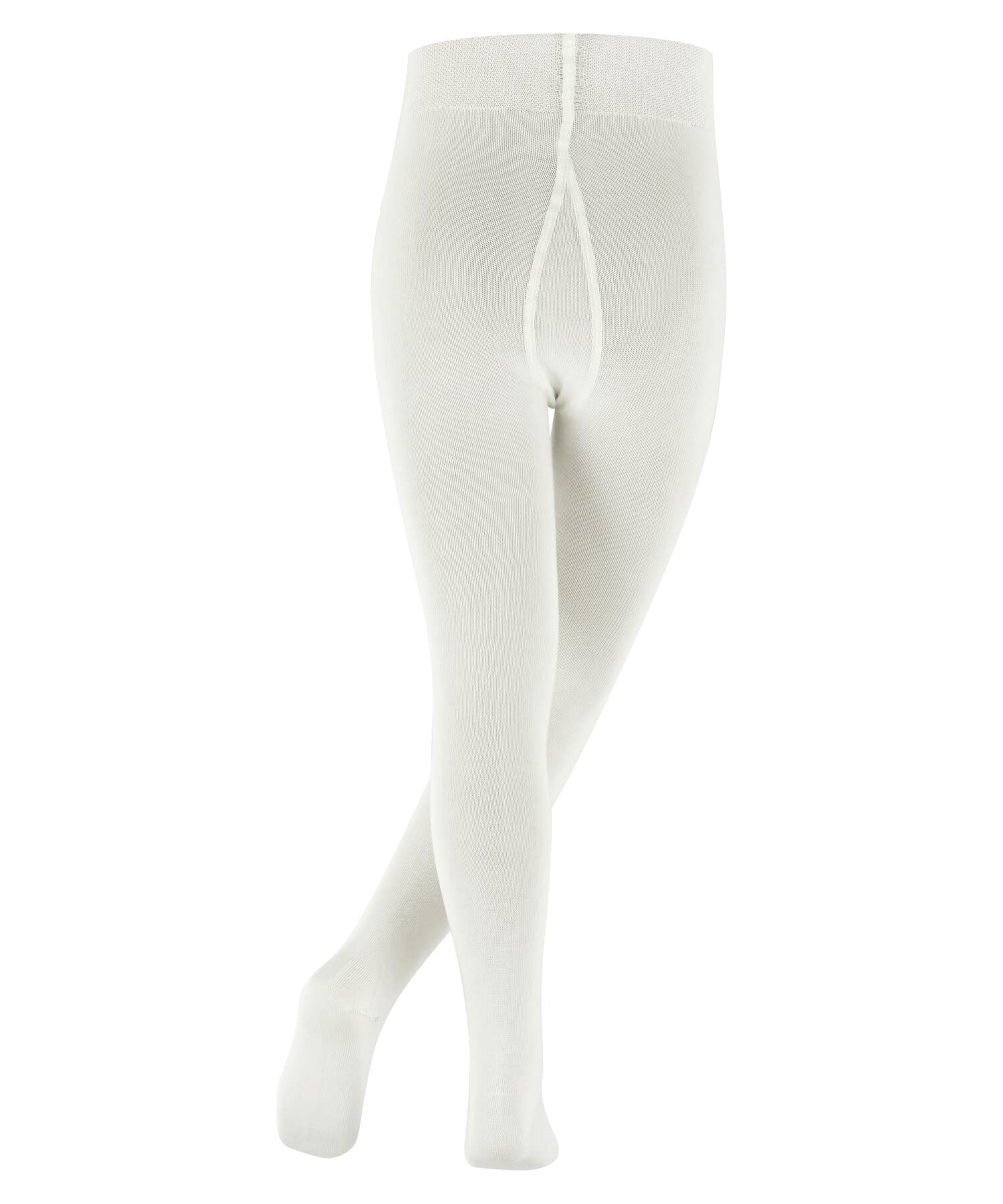 FALKE Uniseks - dzieci Rajstopy Family K Ti bio bawełna grube jednokolorowe 1 Para, Biały Off-White 2040, 134-146