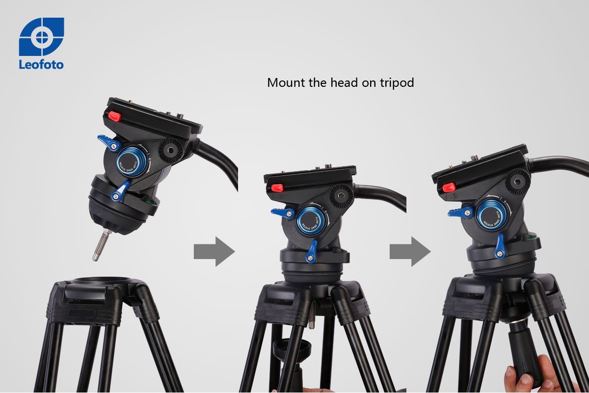 Amazon.co.jp: LEOFOTO VT-20 ビデオ三脚 + LF-75 75mm 流体ドラグ