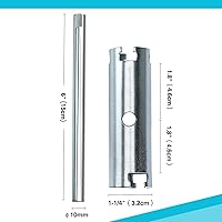 Vista 3 de DURATECH Llave coladora de cesta, llave coladora universal para fregadero con mango deslizante, extremo doble, 1/2 pulgadas y 3/8 pulgadas