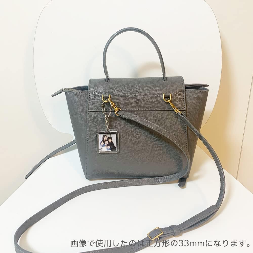 [EBISUデザイン] ハメパチ 長方形 キーホルダー 日本製 40×30mm 写真が入る キーホルダー フォトインキーホルダー