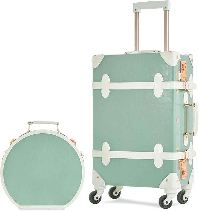 アンティーク行李 7998 Vintage Luggage Set, Cute Carry on Suitcase with