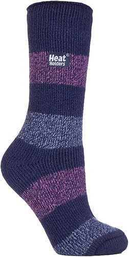 HEAT HOLDERS Women's Thermal Stripe Socks Size 5-9 US