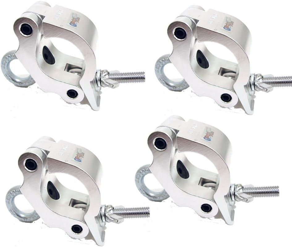 Global Truss Eye Clamp Pro Aluminum Clamp 2 In Wrap Around W/Eyebolt-4 PACK