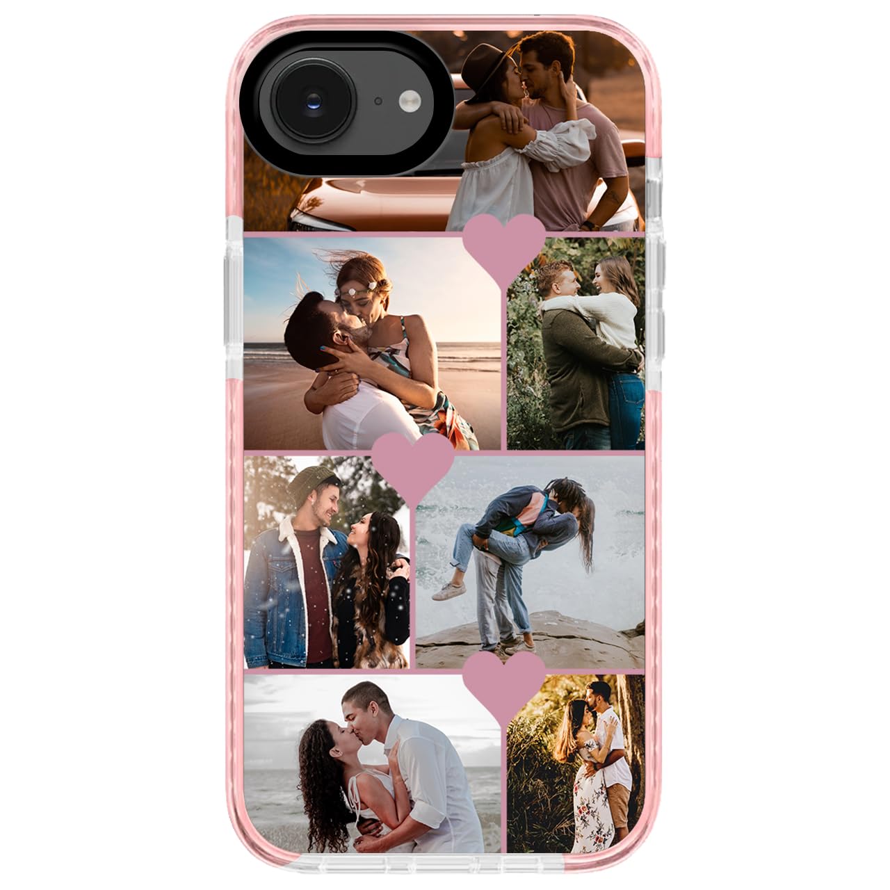 Custom Phone Case for iPhone 17e/16e, Personalized Multi-Picture Collage Photo Phone Cases,Customized Phone Cover for Birthday Xmas Valentines Friends Her and Him