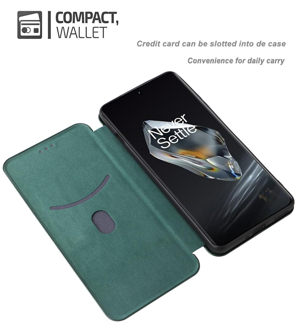 Custodia Portafoglio Magnetica In Similpelle E Fibra Di Carbonio Per ONEPLUS, Con Cinturino