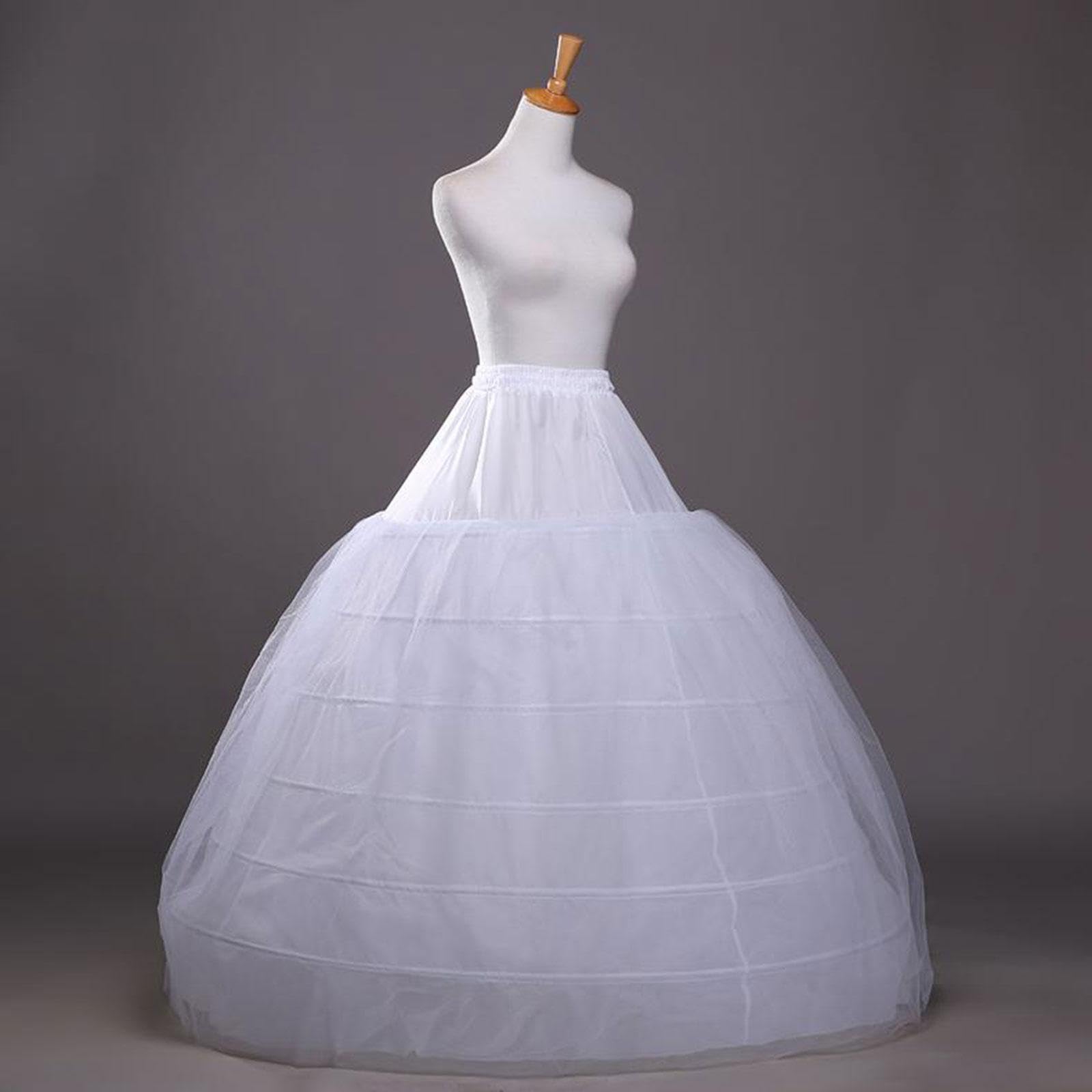 6 Reifrock aus Tüll, Unterrock für Damen, Krinoline, formt Kleider für besondere Anlässe, Vintage Kostüm, Tutu, Tüllunterrock